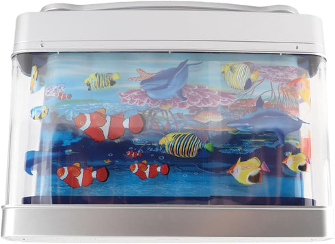 LiebeWH Artificial Aquarium Night Light with Mini Fake Fish Tank Lamp USB Powered Desk Decor for Kids Baby Sensory Play