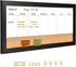 Magnetic Weekly Dry Erase White Board and Cork Board, Black Wood Frame, Magnetic Surface Whiteboard for Home