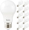 Sunco Lighting - 10 Pack 3W=40W A19 LED Light Bulbs, CRI91, 2700K White, 250 Lumens, E26 Base, Indoor/Outdoor
