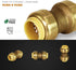 Everflow Supplies Pushlock UPSC12 Coupling, 1/2 Inch Long Push X Push for PEX, CPVC, Copper