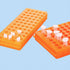 Microcentrifuge Tube Rack Double-Sided Plate for 0.5ml-2ml Centrifugal Pipes, 60 Holes (Orange)