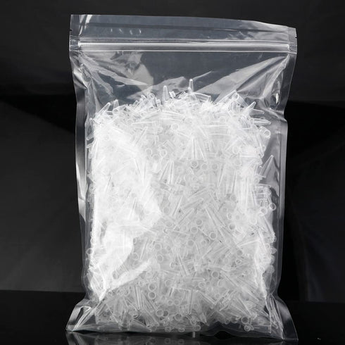 0.2ml Microcentrifuge Tubes 1000 Pieces, EO Sterilized Plastic Small Vials for Sample Storage