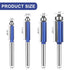 UTRUSTTO 1/4 Inch Set, 13/16", 1-1/16", 1-3/16", 1-7/32". Professional Straight Flush Trim Router Bits Shank, Top