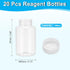 PATIKIL 20 Pcs 150ml Reagent Bottles - PET Wide Mouth Round Bottles with Screw Cap for Lab Storage