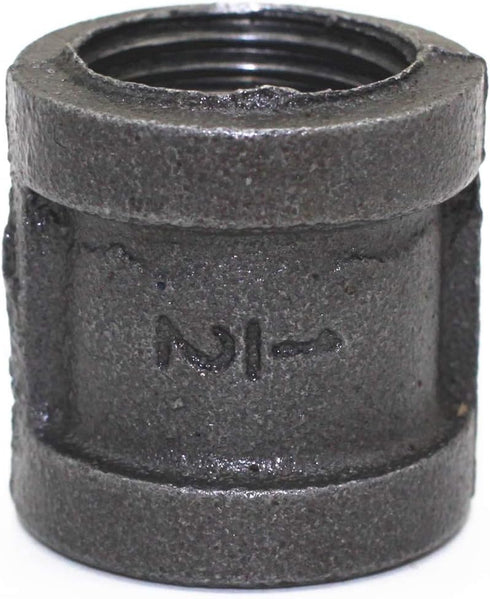LONG TAO 10PCS 1/2" Black Cast Pipe Fitting Coupling Threaded Pipe Nipples Industrial Piping Plumbing Supplies Pipe Furniture For DIY Decor or Industrial Vintage Style by LONG TAO