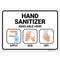 Hand Sanitizer Available Here with Apply Rub and Dry Hands Graphic Sign,