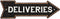 Delivery Sign Right Arrow Vintage Package Deliveries Plaque, 5x17 Metal Drop Off Parcel Here