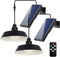 Solar Powered LED Pendant Lights with Remote (2 Pack), Adjustable Solar Panel