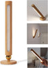 TUNJINSHOU 360 Rotatable Wooden Led - Magnetic Detachable Stepless Dimmable Rechargeable Wall
