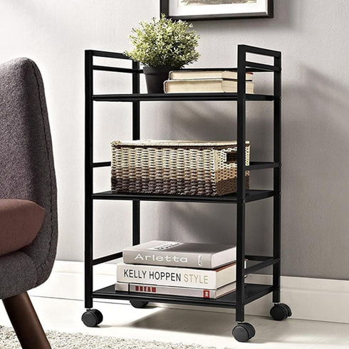 be current 3-Tier Cart,3-Shelf Utility Cart with Wheels Kitchen Island Trolley Serving Storage Shelf,Metal Rolling