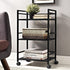 be current 3-Tier Cart,3-Shelf Utility Cart with Wheels Kitchen Island Trolley Serving Storage Shelf,Metal Rolling