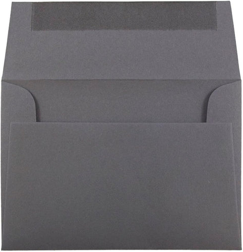 JAM PAPER 4Bar A1 Premium Invitation Envelopes - 3 5/8 x 5 1/8 - Dark Grey - 50/Pack