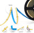 9W/m 16.4FT DC12V 3000K 90+ 8mm Dimmable BTF-LIGHTING FCOB COB LED Strip Flexible High Density Uniform Light Warm White