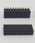 25-Pack 20P 2.54mm 0.1" Pitch PCB Female Pin Headers - 2x10 Dual Rows 20 Pins Female Sockets to Male Straight PCB DIP