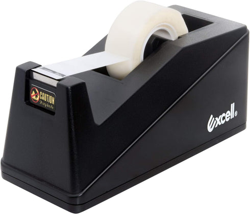 Excell Desk Tape Dispenser, 1" core with Non-Skid Base, Design for Home, Office, Gift Store, Wrapping Purpose