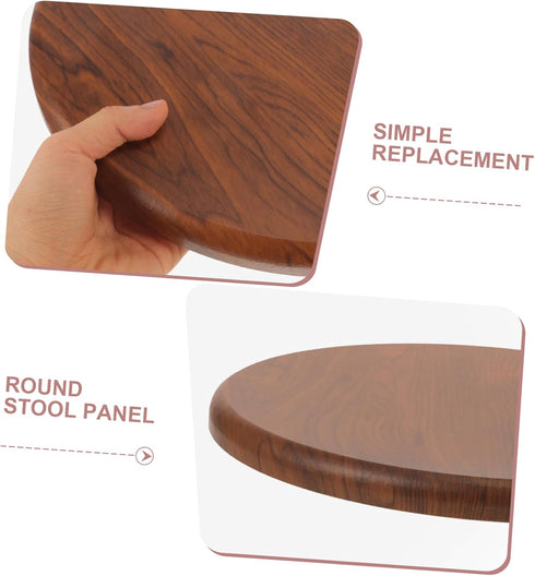 Round Wooden Stool Replacement Seat - Durable Seating Part Kit