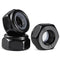 BNUOK 50Pcs M6-1 Lock Nuts, Nylon Insert Locknuts 304 Stainless Steel A2-70 Black