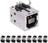 MXRS USB Female Type-B Port 4-Pin Right Angle PCB DIP Jack Socket 10 Pack