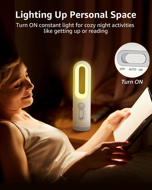 AosBet 2-in-1 2 Pack) LifeImpree Rechargeable Motion Sensor Night Light Portable LED Night Light Flashlight with Dusk