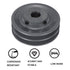 uxcell 2AK46-7/8 V-Belt Sheave, 7/8"Bore, 4.45"OD Double Groove Cast Iron Sheave for 4L or A Belt