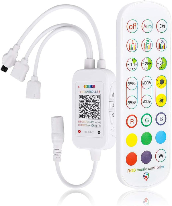 SUPERNIGHT RGB LED Strip Light Controller, APP Controlled LED Smart Music Controller,