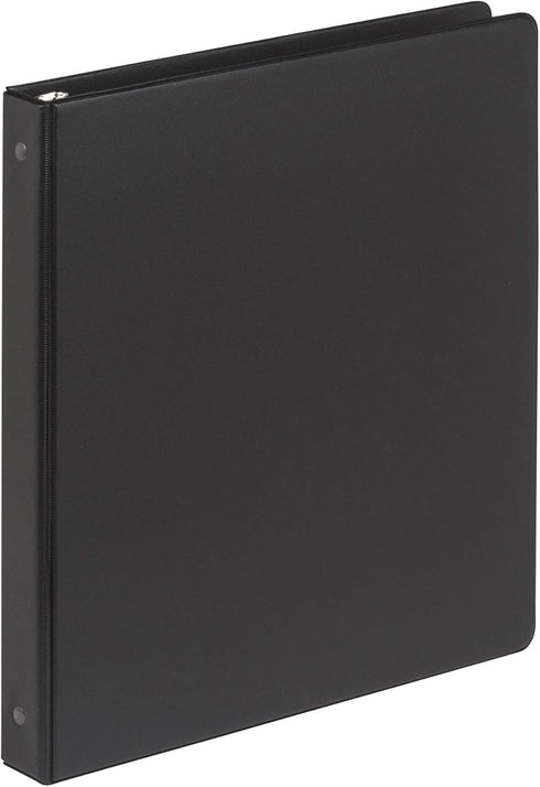 Samsill 1 Inch Value Document Storage 3 Ring Binder, Round Ring, 11 x 8.5 Inches, Black
