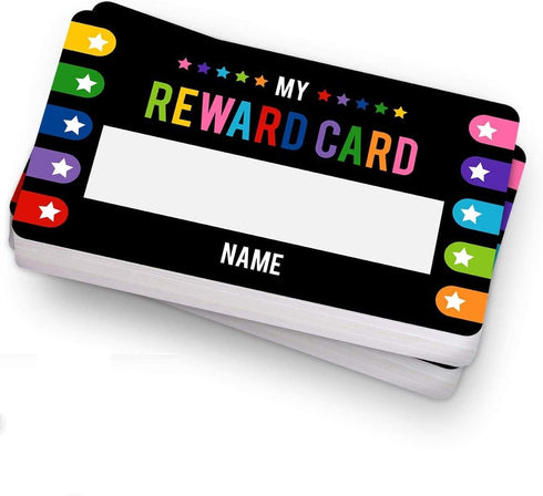 Classroom Reward Card - 100 Star Student Behavior Goal Cards, 2" x 3.5" Flat School Teacher Incentive Cards