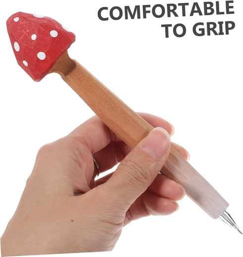 Ciieeo Mushroom Pens 5pcs, Cute Holiday Stuffers, Mushroom Fillers Classroom Ballpoint Pens for Party Favors