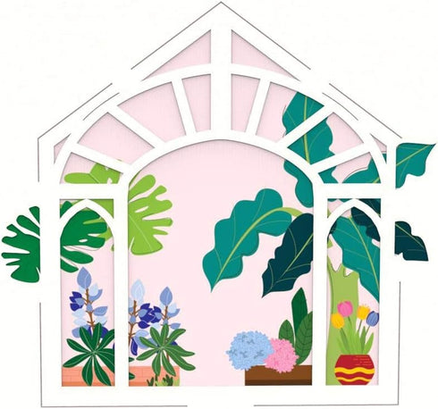 Liif Greenhouse Mothers Day Card - 3D Pop Up Birthday Card for Her, Mom, Wife, Sister