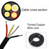 18AWG UL2464 Power Cable, Stranded Electrical Wire Red, Black, Yellow, White 4 Conductors (25ft)