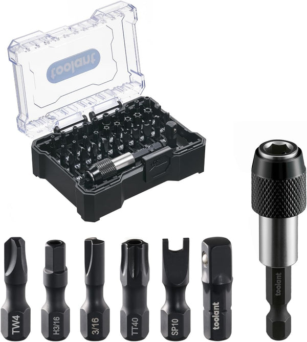 toolant Security Bit Set,32-Piece Screwdriver Bit Set With Torx, Hex,Triwing, Spanner for