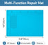 XOOL Blue Magnetic Silicone Work Mat - Heat Resistant Soldering Mat with Scale Ruler and Screw Position, 13.8''×9.8''