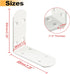 4Pcs 90 (3.35X3.35 Alise Shelf Brackets White, Stainless Steel Floating Shelf Brackets Corner Brackets, L Brackets