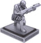 Knight Pen Holder Desk Organizers and Accessories, Resin Desk Decor with a Cool Pen Gift for Office and Home (Silver)