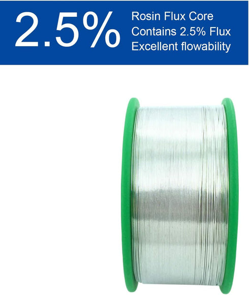 Thin Solder Wire 0.3mm Lead Free Rosin Core, 4oz 115g Alloy Fine Electrical Soldering Wire