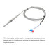 MECCANIXITY PT100 RTD Thermocouple Stainless Steel M8 Temperature Sensor Probe -50 to 500C 6.6ft