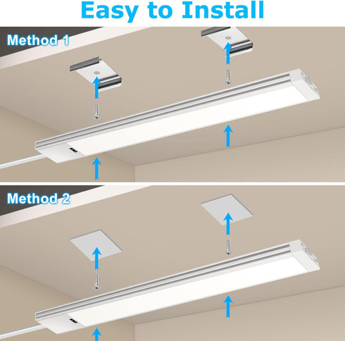 16 Inch 3000K/4000K/6000K Counter Dimmable Closet, (2 Pack) Hand Wave Under Cabinet Lights, Ultra Bright Under