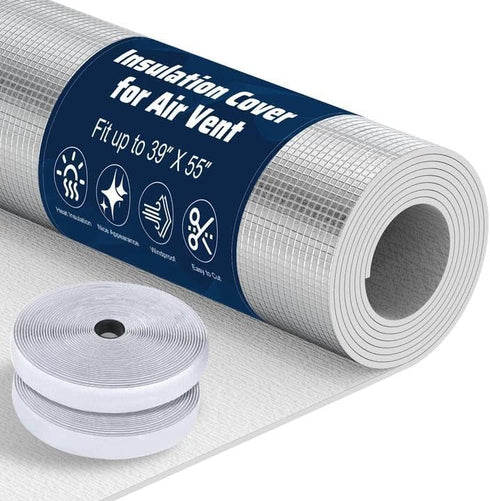 Attic Fan Insulation Cover, 39 x 55 Inch Aluminum Foil Attic Ceiling