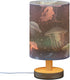 ALAZA Beautiful Jellyfish Bedside Table Lamp with USB Port for Bedroom Nightstand Lamps Night Light Linen Fabric Shade