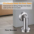 Magnetic Door Stopper, Heavy Duty Metal Door Holder with Magnet, Wall or Floor Mount, Brushed Nickel for Home Office