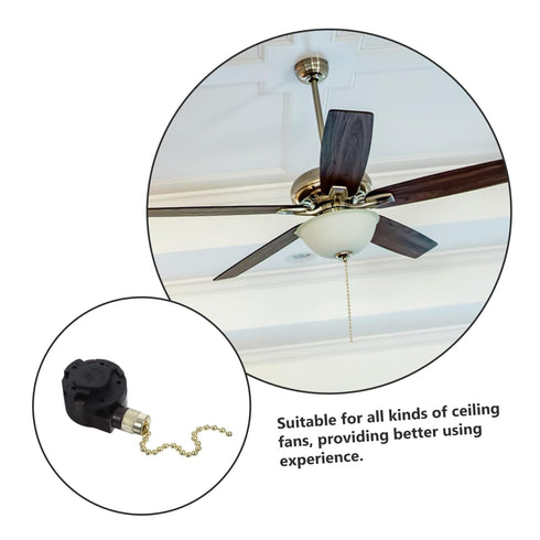 Uonlytech Pull Chain Switch for Ceiling Fans Versatile Replacement for Light Fixtures and Wall Sconces Durable Design