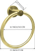 Gold Towel Ring, Hand Towel Holder for Bathroom Wall Mounted, Simple Round Towel Hanger SUS 304 Stainless Steel