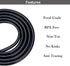 Eastrans 5/8" ID Silicone Tubing, Food Grade Flexible Pure Silicone Hoses High Temp for Home Brewing, 10 Feet Black