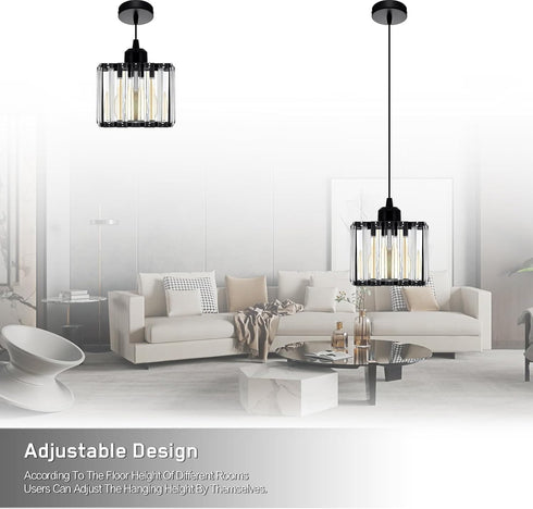 K9 E26 Bulb Ridgeyard Crystal Pendant Light Crystal Hanging Pendant Lighting Home Decoration fit