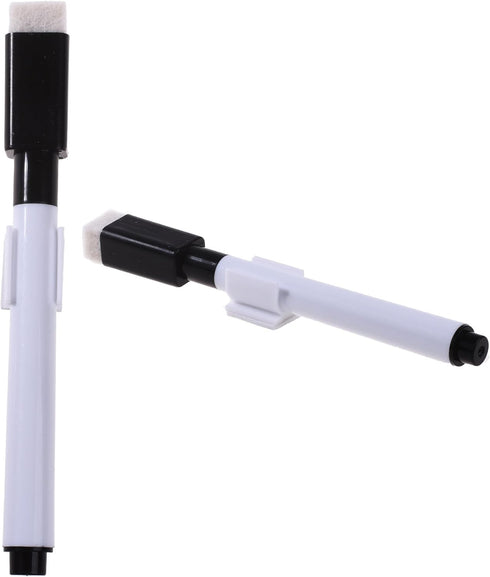 BLUECELL Pack of 50 White Pen Adhesive Clip Holders for White Board, Desk, Car