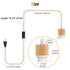 Zevnico 15ft Bulb E26 E27 Wood Pendant Light Cord Kit with Shade Ring and ON Off Switch, Hanging Lamp Kit Plug in Cord