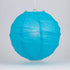 Luna Bazaar Premium Paper Lantern, Lamp Shade (20-Inch, Free-Style Ribbed, Turquoise Blue)