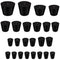 24Pcs Solid Rubber Stopper Assorted Sizes 000# - 8# for Flask, Plug Holes, Lab Seal
