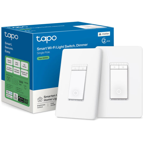 TP-Link Tapo Matter Smart Dimmer Switch: Voice Control w/Siri, Alexa & Google