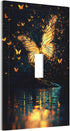 Sturin 1 3X5 Glowing Butterfly Wall Plate Light Switch Cover Gang Single Toggle Toggle Switch Art Plates